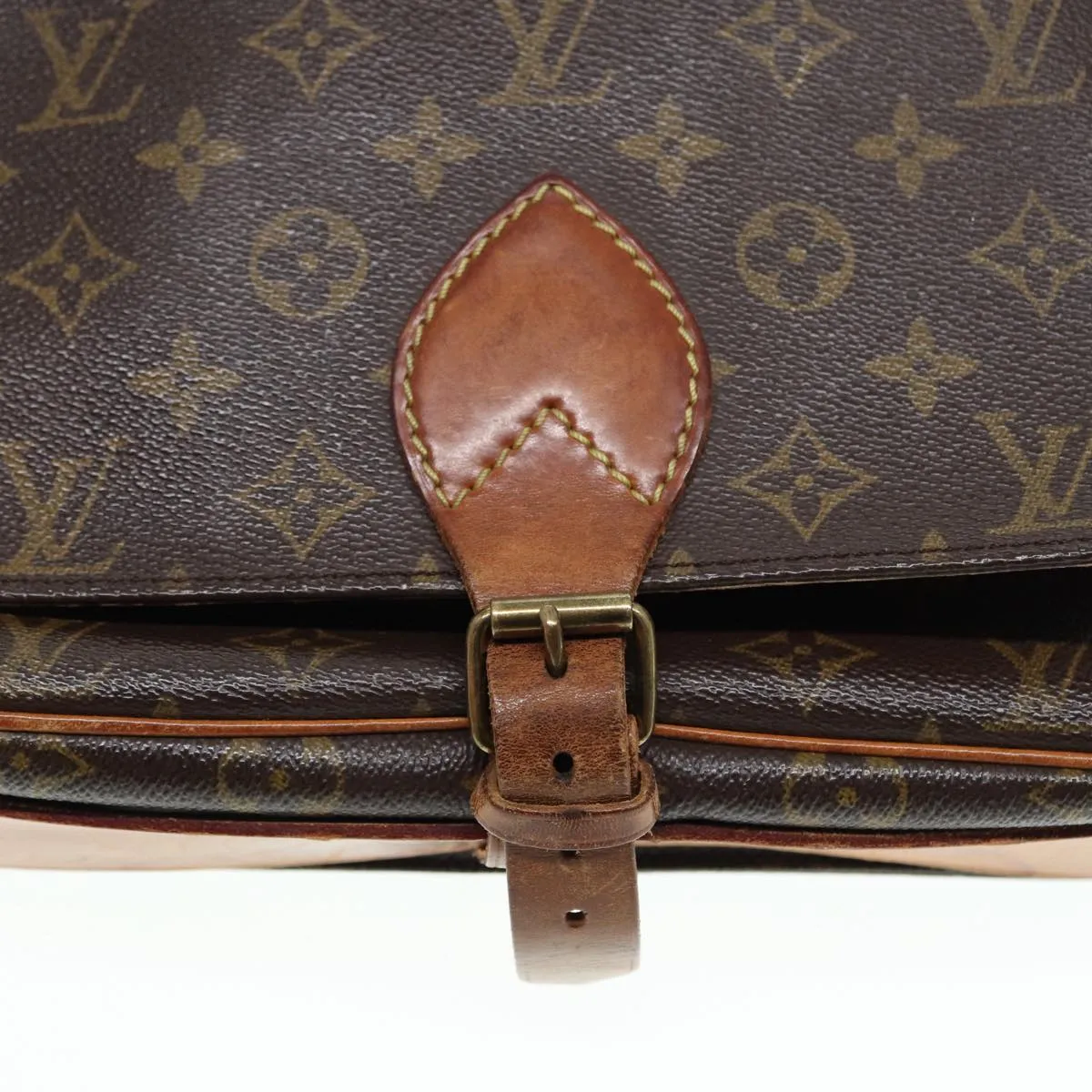 Trendy Inspired Louis Vuitton Monogram Cartouchiere Gm Shoulder Bag M51252 Lv Auth Bs17508