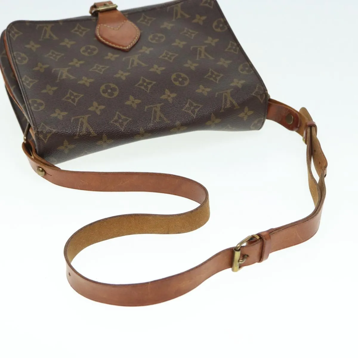 Trendy Inspired Louis Vuitton Monogram Cartouchiere Gm Shoulder Bag M51252 Lv Auth Bs17508