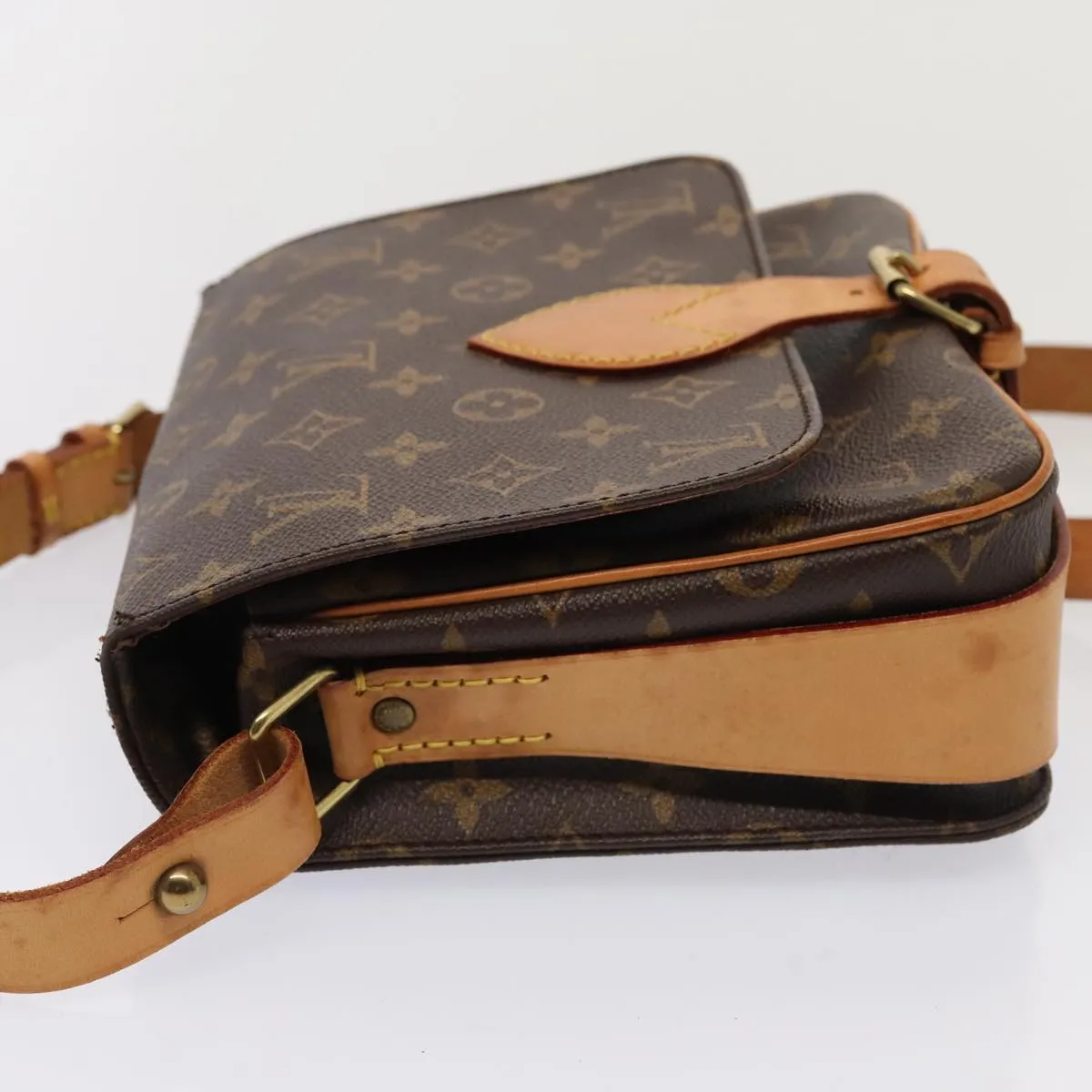 Trendy Inspired Louis Vuitton Monogram Cartouchiere Mm Shoulder Bag M51253 Lv Auth 87201