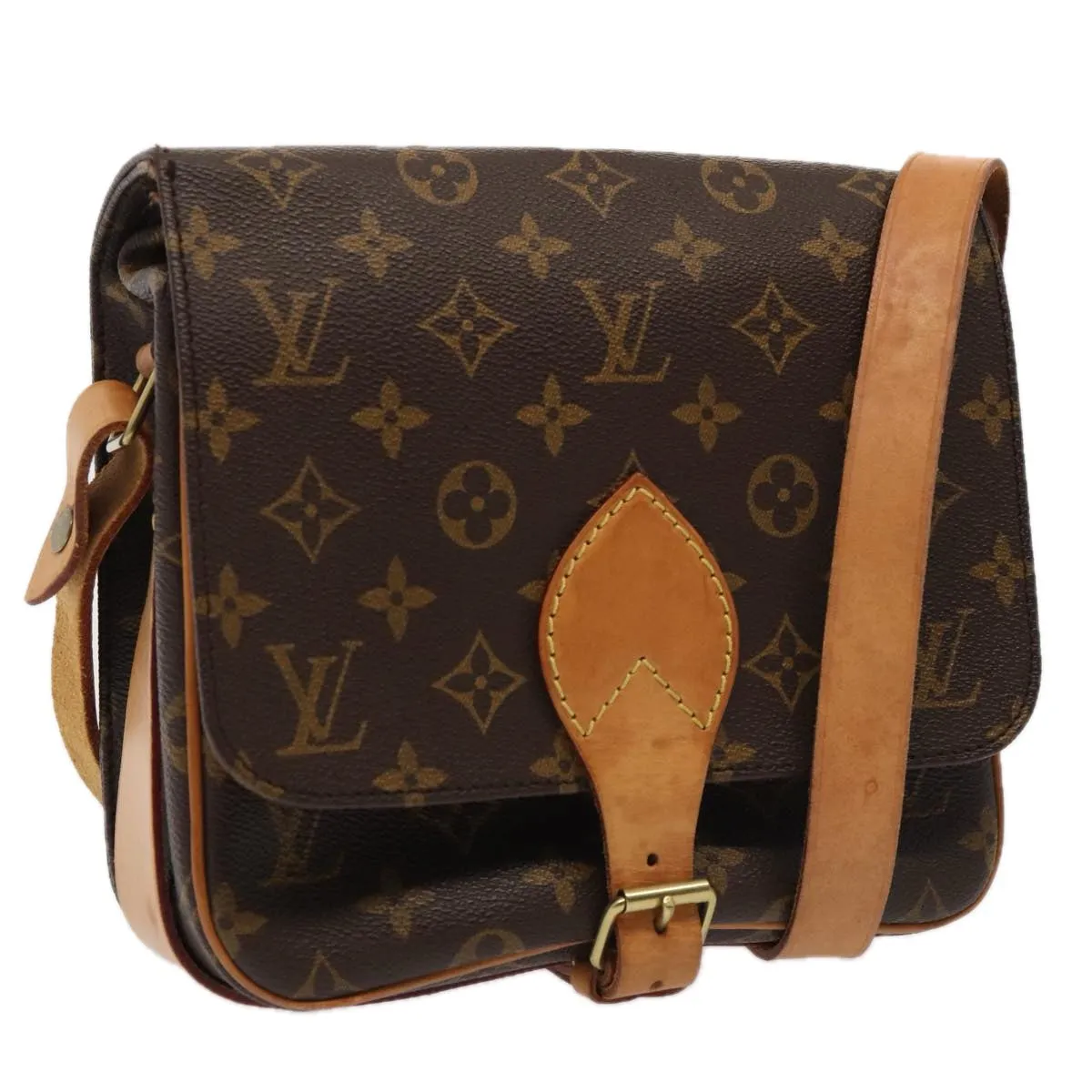 Trendy Inspired Louis Vuitton Monogram Cartouchiere Mm Shoulder Bag M51253 Lv Auth 87201