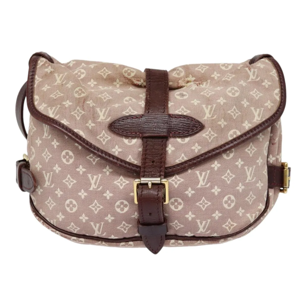 Trendy Inspired Louis Vuitton Monogram Idylle Saumur Pm Shoulder Bag Sepia M40669 Auth Bs17039