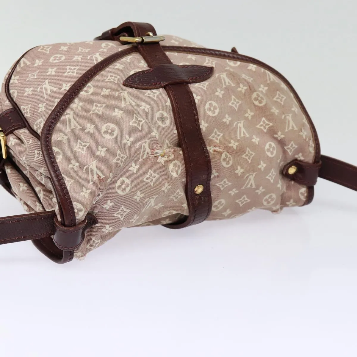 Trendy Inspired Louis Vuitton Monogram Idylle Saumur Pm Shoulder Bag Sepia M40669 Auth Bs17039