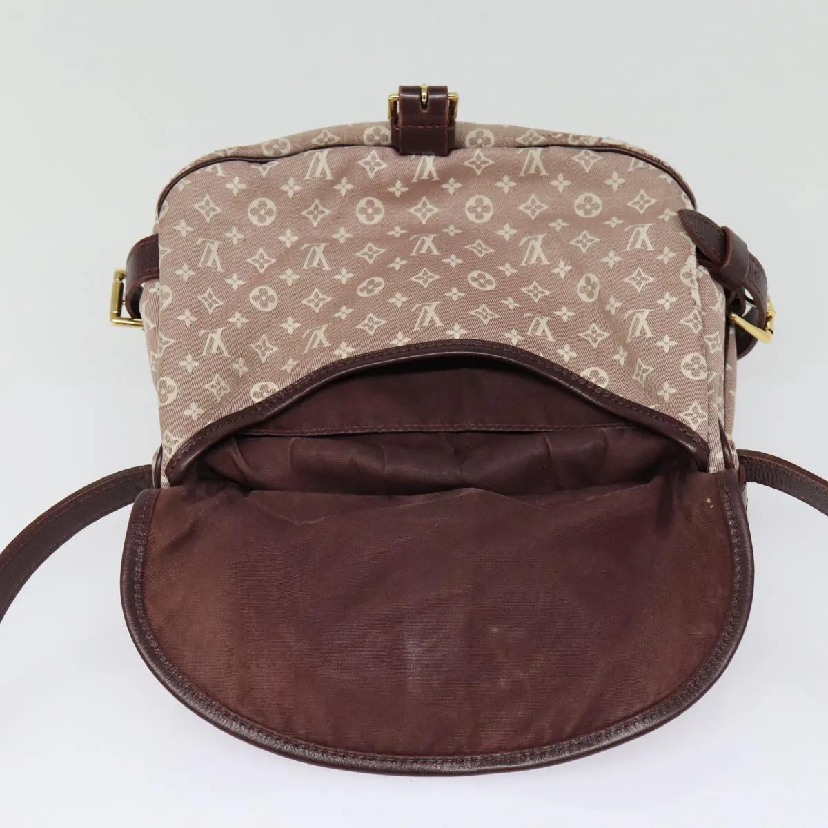 Trendy Inspired Louis Vuitton Monogram Idylle Saumur Pm Shoulder Bag Sepia M40669 Auth Bs17039