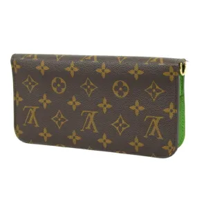 Trendy Inspired Louis Vuitton Monogram Portefeuille Insolite Round Bifold Long Wallet M66565 Brown Green Women's