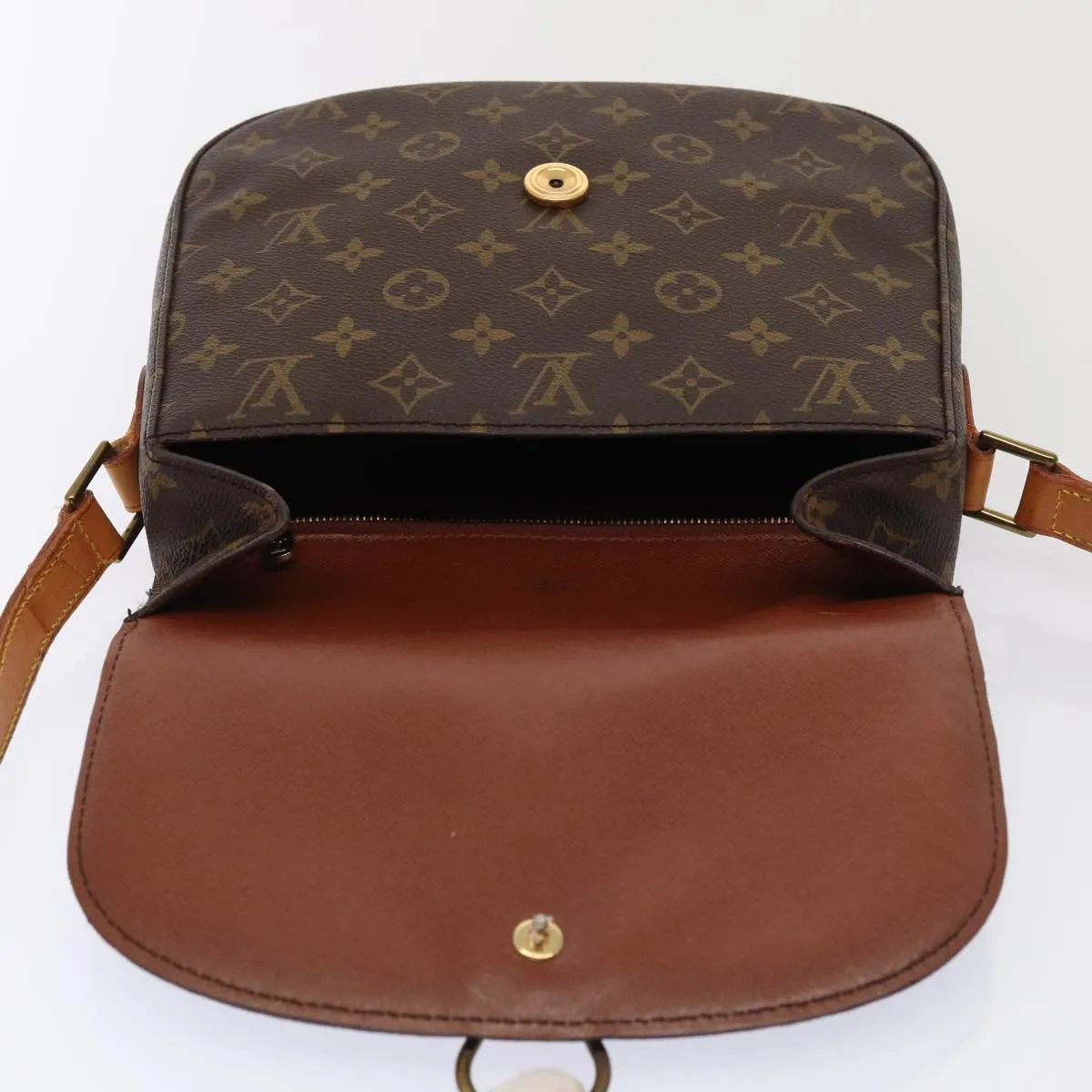 Trendy Inspired Louis Vuitton Monogram Saint Cloud Gm Shoulder Bag M51242 Lv Auth Ar12475