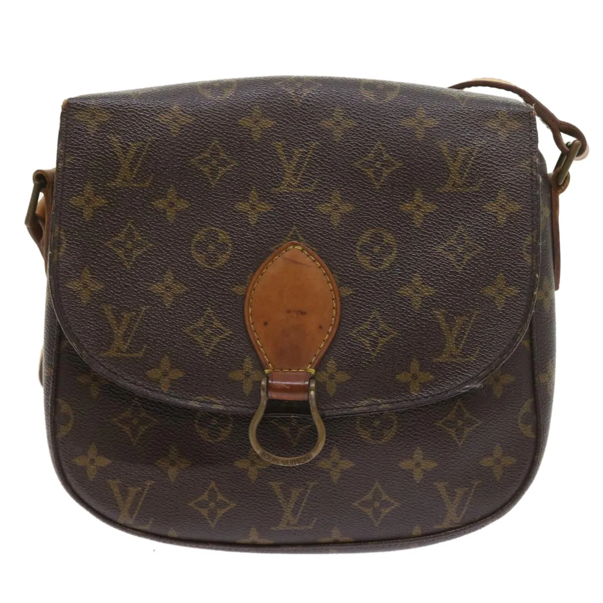 Trendy Inspired Louis Vuitton Monogram Saint Cloud Gm Shoulder Bag M51242 Lv Auth Bs9407