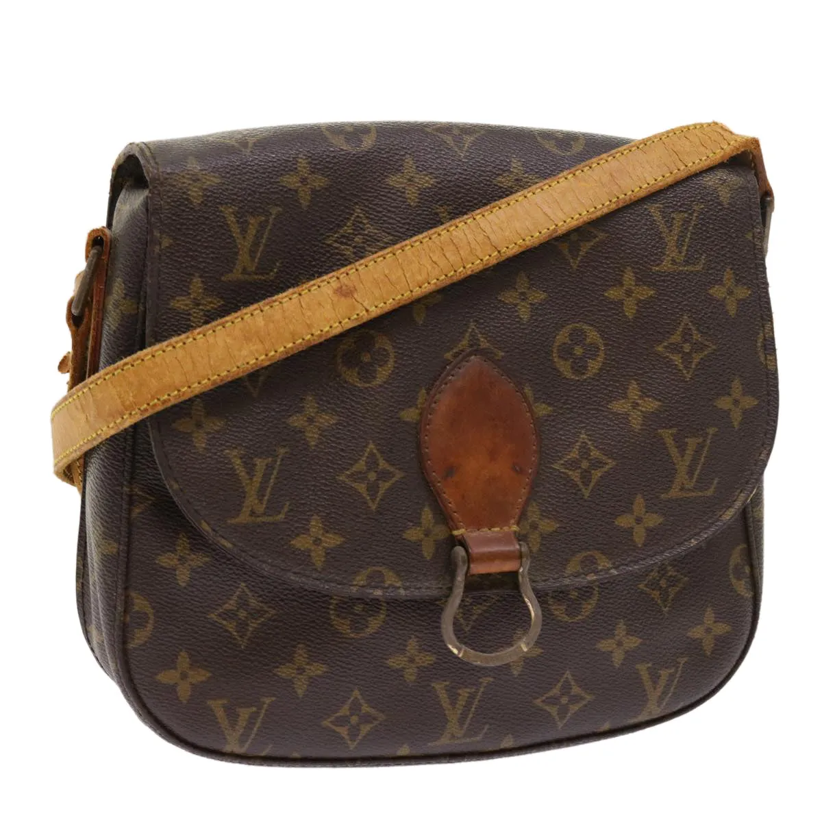 Trendy Inspired Louis Vuitton Monogram Saint Cloud Gm Shoulder Bag M51242 Lv Auth Th4045