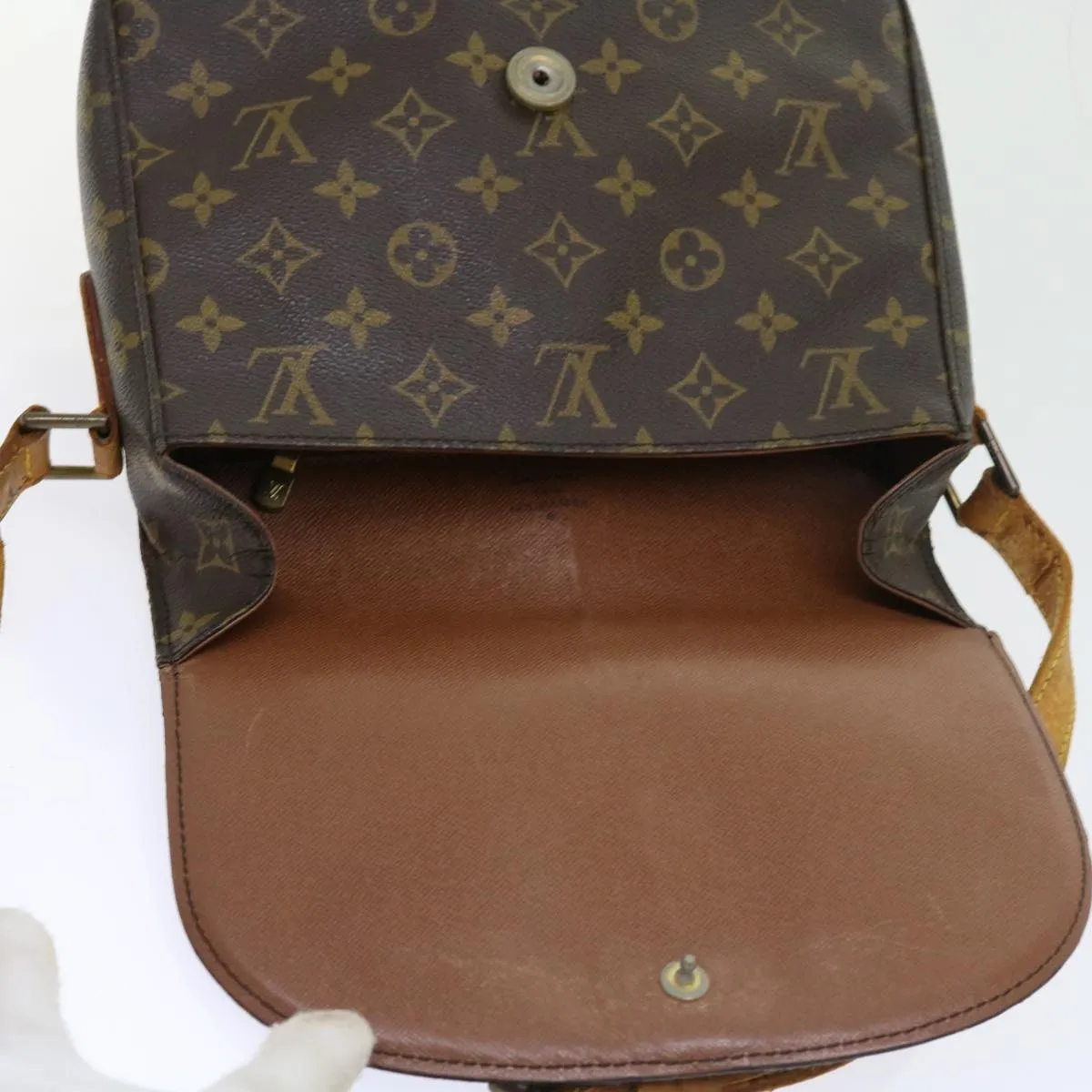 Trendy Inspired Louis Vuitton Monogram Saint Cloud Gm Shoulder Bag M51242 Lv Auth Th4045