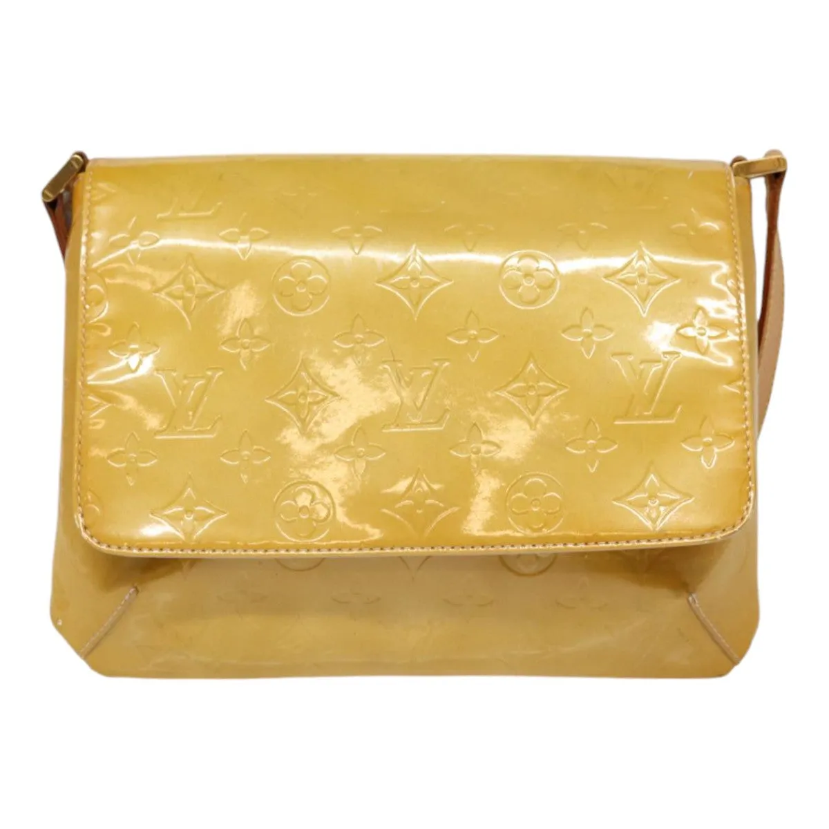 Trendy Inspired Louis Vuitton Monogram Vernis Thompson Street Bag Beige M91301 Lv Auth Bs17410