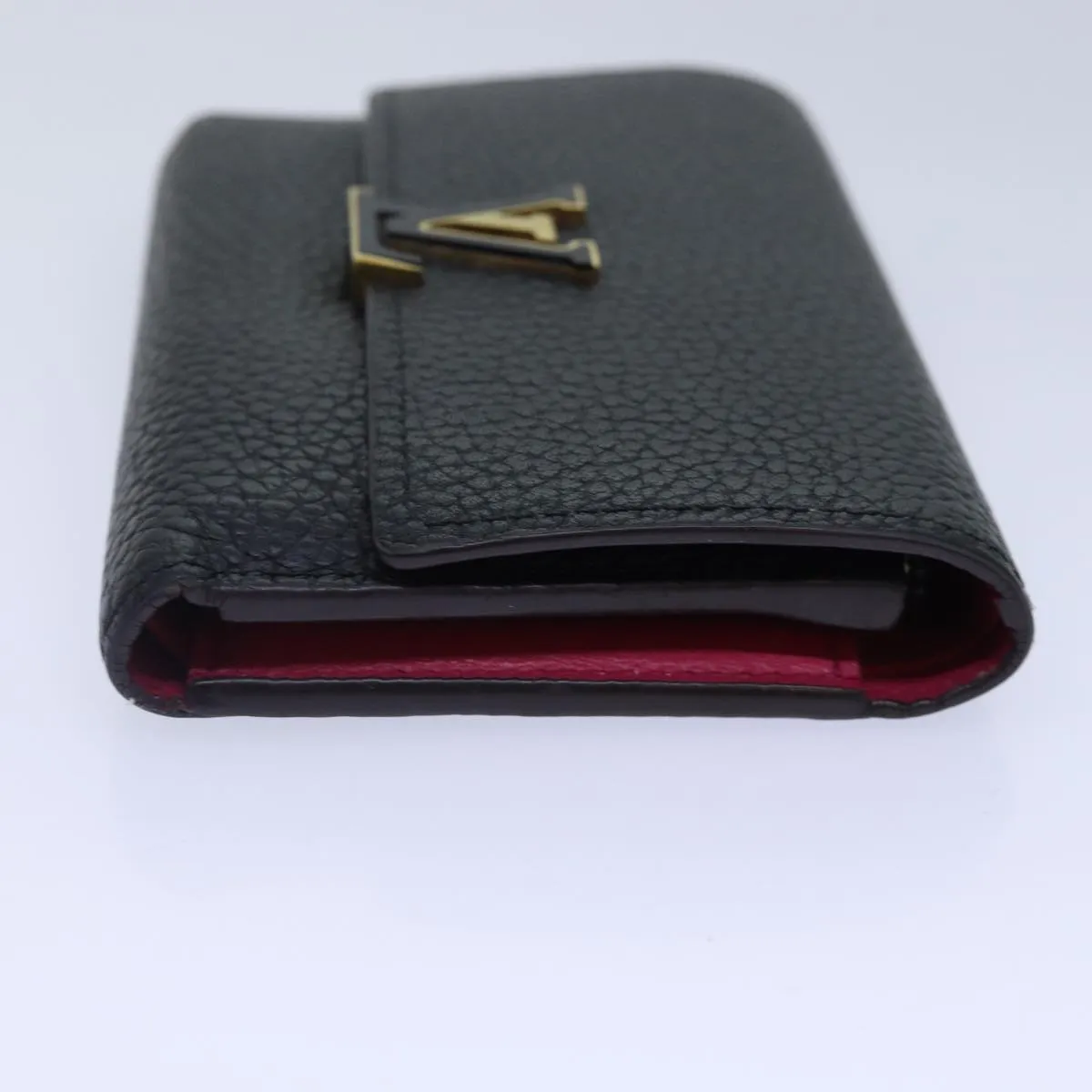 Trendy Inspired Louis Vuitton Portefeuille Capucines Compact Wallet Black M62157 Lv Auth Bs17177