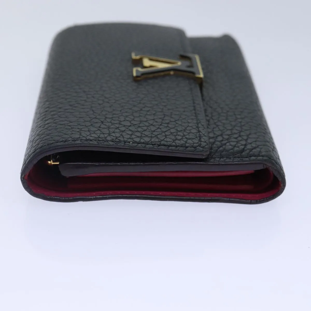 Trendy Inspired Louis Vuitton Portefeuille Capucines Compact Wallet Black M62157 Lv Auth Bs17177