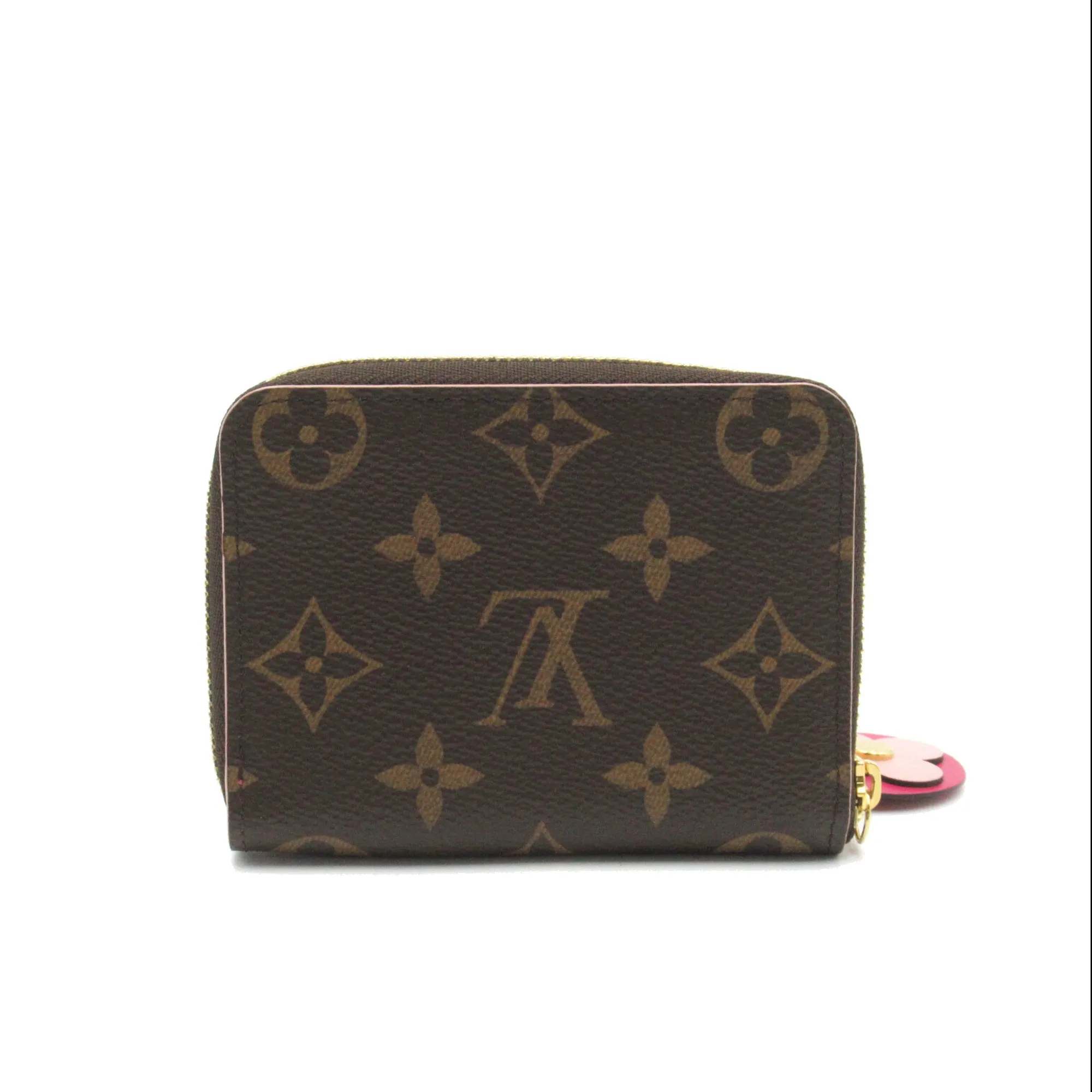 Trendy Inspired Louis Vuitton Zippy Coin Purse Blooming Flower Brown Pink Hot Pink Monogram Pvc Coated Canvas M68332