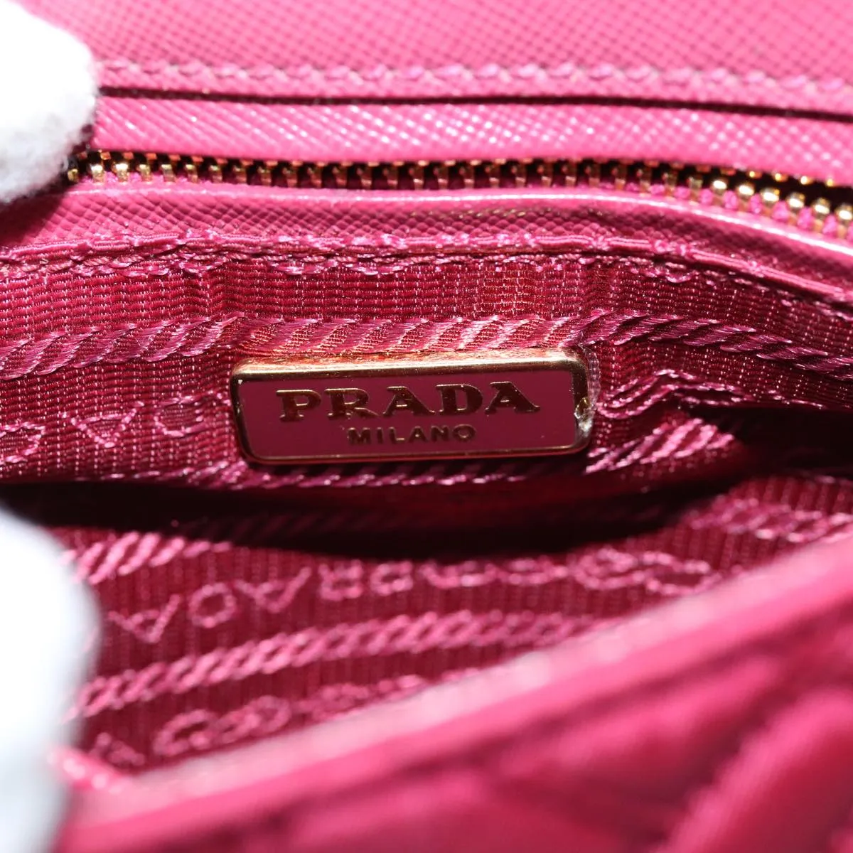 Trendy Inspired Prada Chain Shoulder Bag Nylon Pink Auth 75800