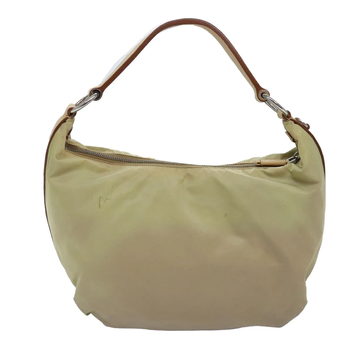 Trendy Inspired Prada Shoulder Bag Nylon Beige Auth 77348