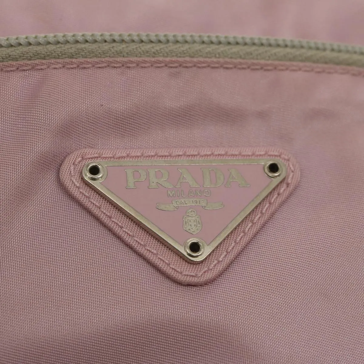 Trendy Inspired Prada Shoulder Bag Nylon Pink Auth 67417