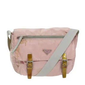 Trendy Inspired Prada Shoulder Bag Nylon Pink Auth 76172