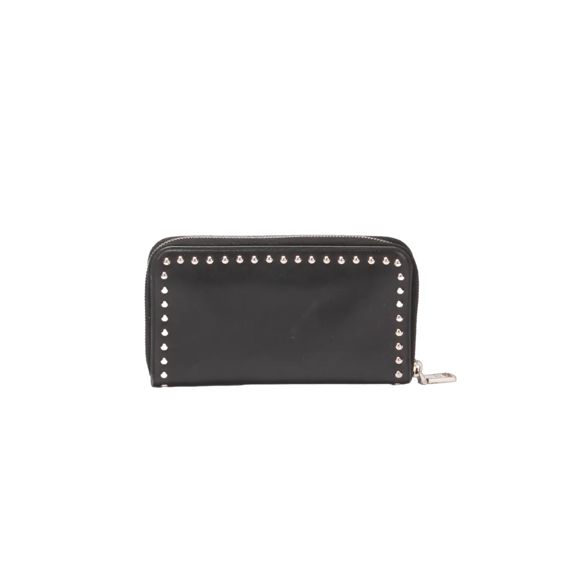 Trendy Inspired Prada Studded Leather Zip Around Wallet