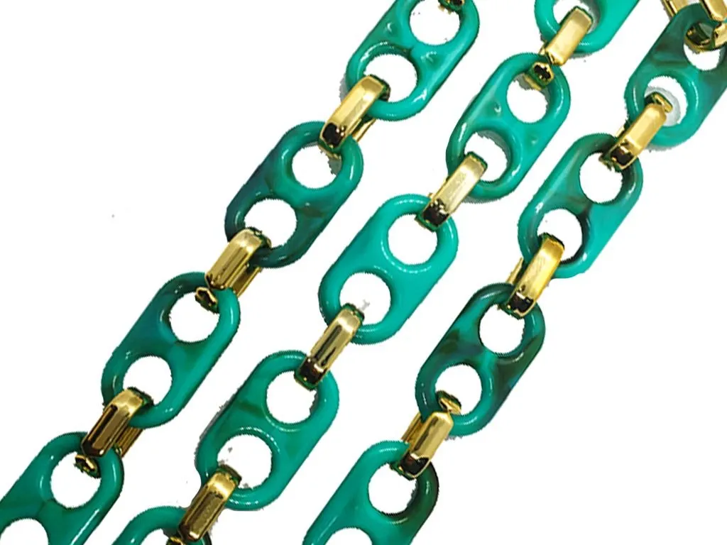 Turquoise Golden Mask Chain