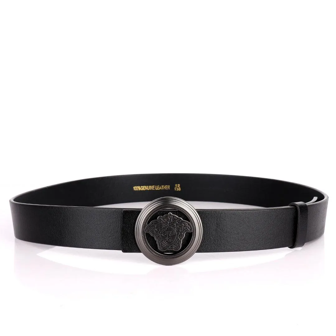 VER Medusa Round Buckle Belt -Black