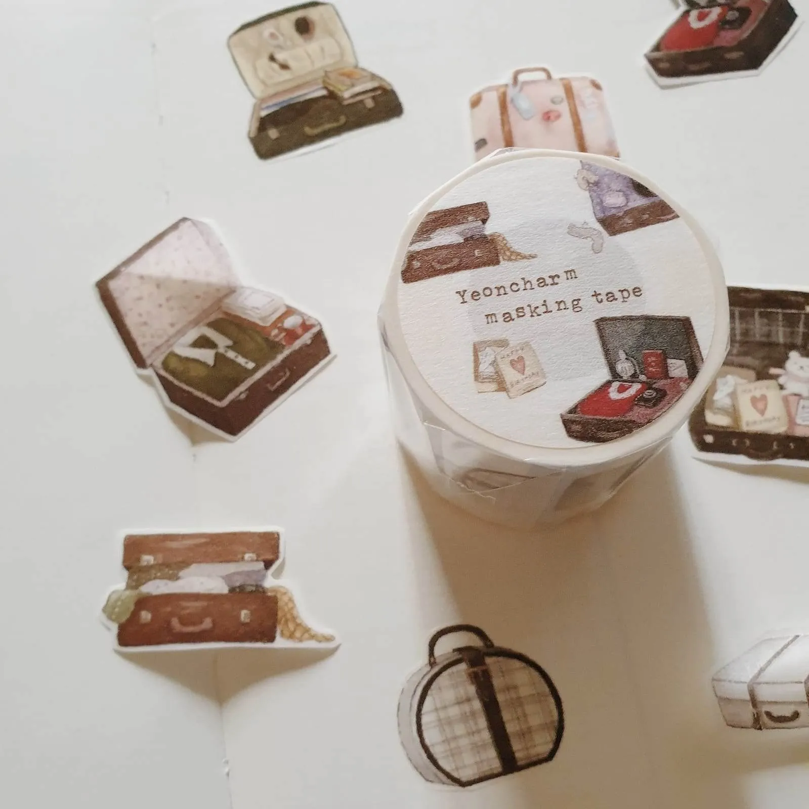 Yeoncharm Washi Tape - Leather Suitcase